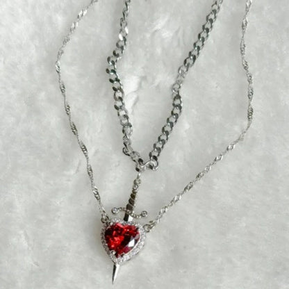 Heart & Sword Love Necklace