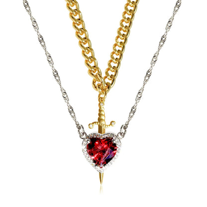 Heart & Sword Love Necklace