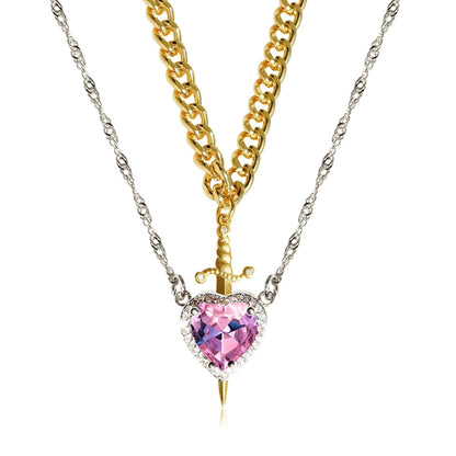 Heart & Sword Love Necklace