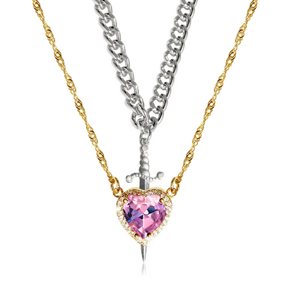 Heart & Sword Love Necklace